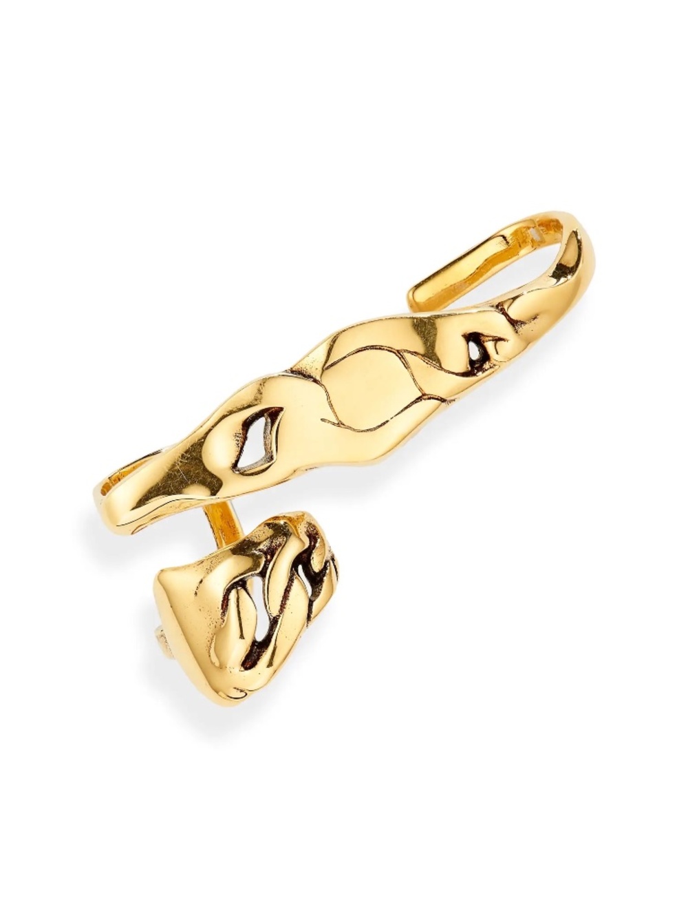 Alexander McQueen Crushed Chain Right Ear Cuff
